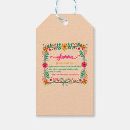 Blume Frame Glamma Oma Großmutter Definition Geschenkanhänger