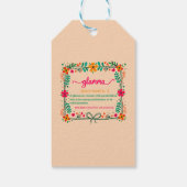 Blume Frame Glamma Oma Großmutter Definition Geschenkanhänger (Rückseite)