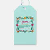 Blume Frame Glamma Oma Großmutter Definition Geschenkanhänger (Vorderseite)