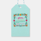 Blume Frame Glamma Oma Großmutter Definition Geschenkanhänger (Rückseite)