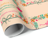 Blume Frame Glamma Oma Großmutter Definition Geschenkpapier (Rolleneckpunkt)