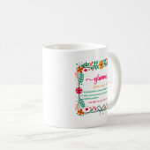 Blume Frame Glamma Oma Großmutter Definition Kaffeetasse (VorderseiteRechts)