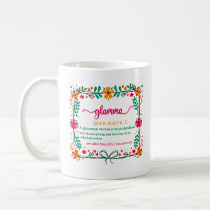 Blume Frame Glamma Oma Großmutter Definition Kaffeetasse