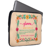 Blume Frame Glamma Oma Großmutter Definition Laptopschutzhülle (Vorne Rechts)