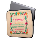 Blume Frame Glamma Oma Großmutter Definition Laptopschutzhülle (Vorderseite Links)