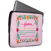 Blume Frame Glamma Oma Großmutter Definition Laptopschutzhülle (Vorne Rechts)