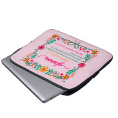 Blume Frame Glamma Oma Großmutter Definition Laptopschutzhülle (Vorne Knopf)