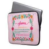 Blume Frame Glamma Oma Großmutter Definition Laptopschutzhülle (Vorderseite Links)