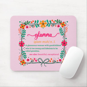 Blume Frame Glamma Oma Großmutter Definition Mousepad