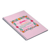 Blume Frame Glamma Oma Großmutter Definition Notizblock (Rechte Seite)