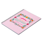 Blume Frame Glamma Oma Großmutter Definition Notizblock (Linke Seite)