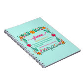 Blume Frame Glamma Oma Großmutter Definition Notizblock (Rechte Seite)