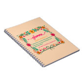 Blume Frame Glamma Oma Großmutter Definition Notizblock (Rechte Seite)