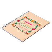 Blume Frame Glamma Oma Großmutter Definition Notizblock (Linke Seite)