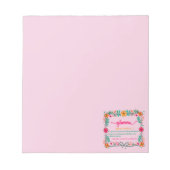 Blume Frame Glamma Oma Großmutter Definition Notizblock (Vorderseite)