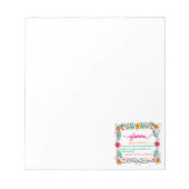 Blume Frame Glamma Oma Großmutter Definition Notizblock (Vorderseite)