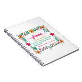 Blume Frame Glamma Oma Großmutter Definition Notizblock (Rechte Seite)