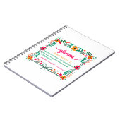 Blume Frame Glamma Oma Großmutter Definition Notizblock (Linke Seite)