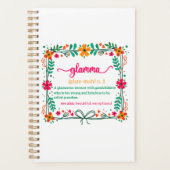 Blume Frame Glamma Oma Großmutter Definition Planer (Vorderseite)