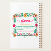 Blume Frame Glamma Oma Großmutter Definition Planer (Rückseite)