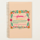 Blume Frame Glamma Oma Großmutter Definition Planer (Vorderseite)