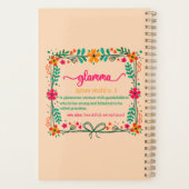 Blume Frame Glamma Oma Großmutter Definition Planer (Rückseite)