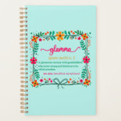 Blume Frame Glamma Oma Großmutter Definition Planer (Vorderseite)