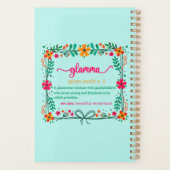 Blume Frame Glamma Oma Großmutter Definition Planer (Rückseite)