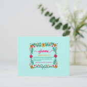 Blume Frame Glamma Oma Großmutter Definition Postkarte (Stehend Vorderseite)