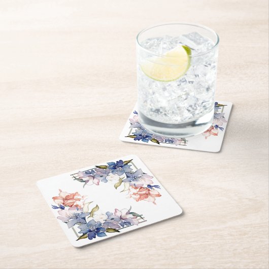 Blume Frame: Personalisierter Untersetzer (Vor Ort)