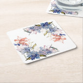 Blume Frame: Personalisierter Untersetzer (angewinkelt)