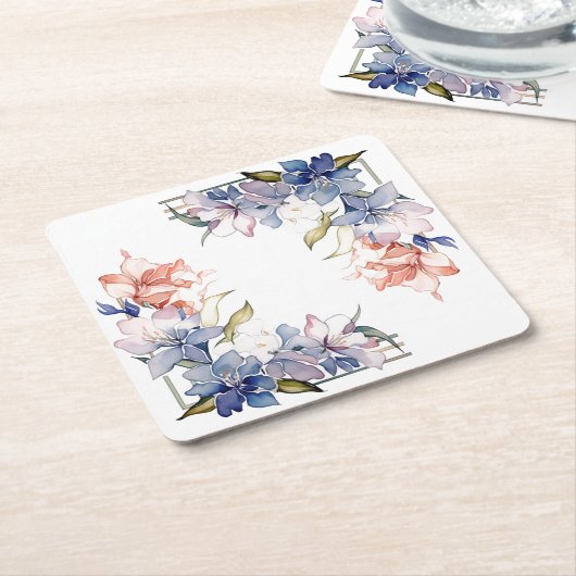 Blume Frame: Personalisierter Untersetzer (angewinkelt)