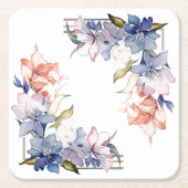 Blume Frame: Personalisierter Untersetzer (Vorderseite)