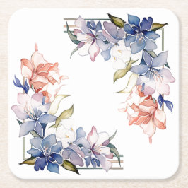 Blume Frame: Personalisierter Untersetzer
