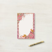 Blume Frame Post it Notes Post-it Klebezettel (Auf Schreibtisch)