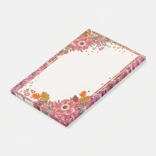 Blume Frame Post it Notes Post-it Klebezettel (angewinkelt)