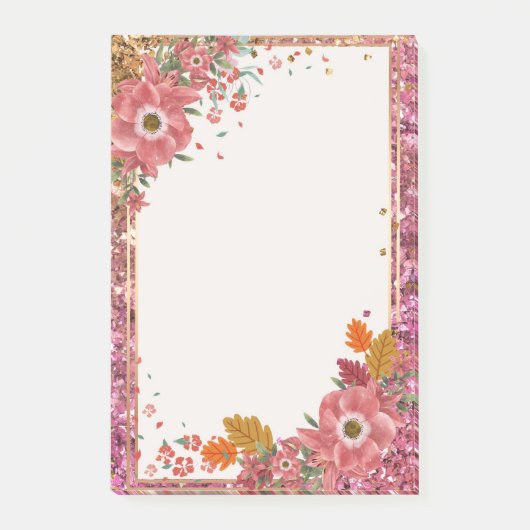 Blume Frame Post it Notes Post-it Klebezettel (Vorderseite)