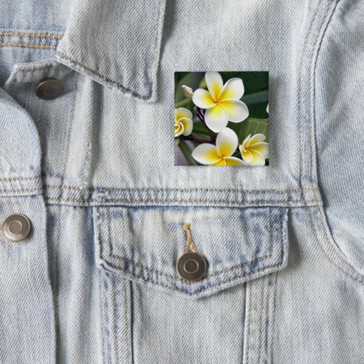 Blume Frangipani Button (Beispiel)