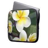 Blume Frangipani Laptopschutzhülle (Vorderseite Links)