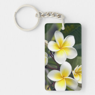 Blume Frangipani Schlüsselanhänger
