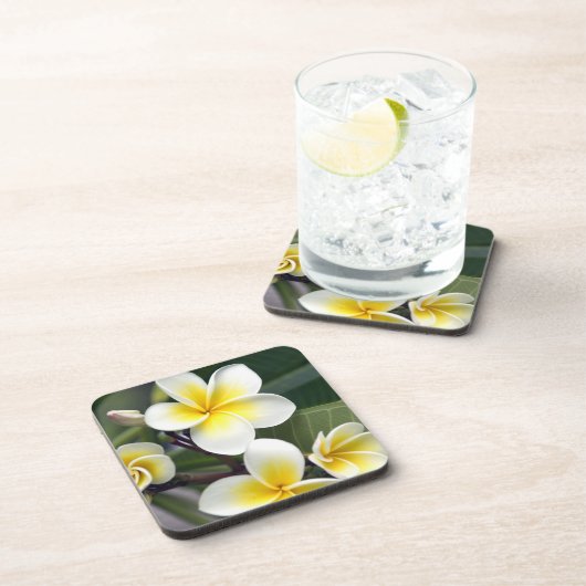 Blume Frangipani Untersetzer (Rechte Seite)