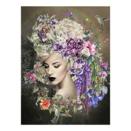 Blume Frau Fotodruck