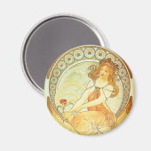 Blume Frau Magnet (Vorderseite/Rückseite)