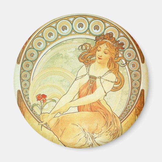 Blume Frau Magnet (Vorne)