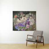 Blume Frau Wandteppich (Beispiel (Horizontal))