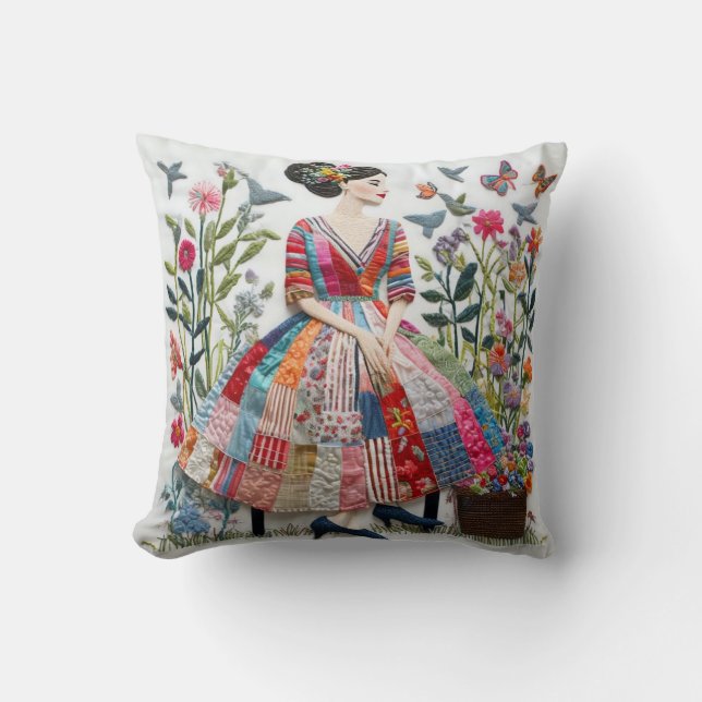 Blume Frauen Pillow Kissen (Vorderseite)