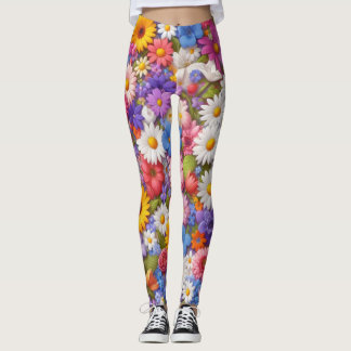 Blume Frauenrechtlerinnen, farbenfrohe Frauenlegep Leggings