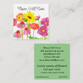 Blume Fresh Cut Bouquet Quadratische Visitenkarte (Vorne/Hinten)