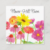 Blume Fresh Cut Bouquet Quadratische Visitenkarte (Vorderseite)