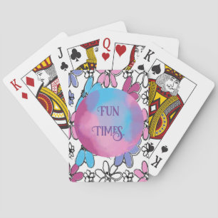 Blume, Freude, Spaß Grafik Spielkarten